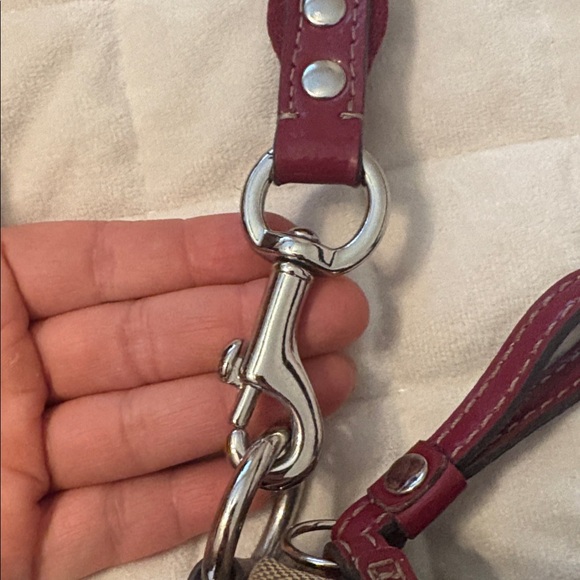 Coach Crossover Bag in Brown/tan and Red Accents - Picture 7 of 16